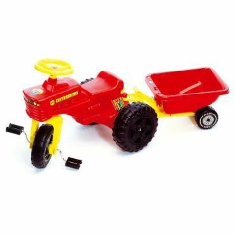 Plasto trail tractor red