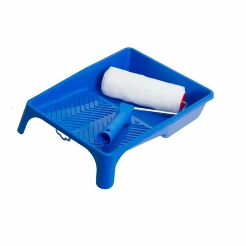 Paint roller + trough 18 cm, blue