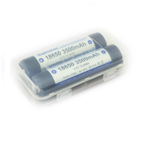 18650 Keeppower Panasonic 3500 mAh 7A Li-Ion akku 3,7 V suojapiirillä (button-top)