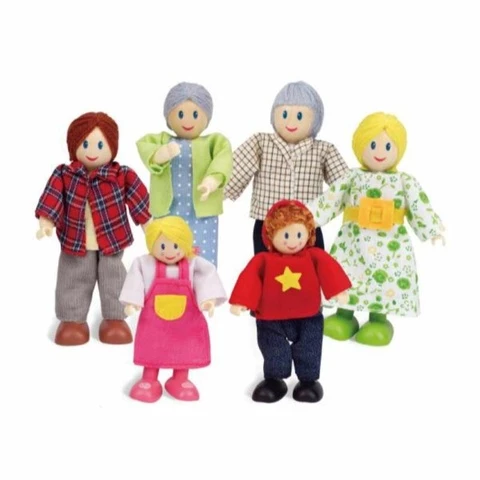 Hape doll family for a dollhouse