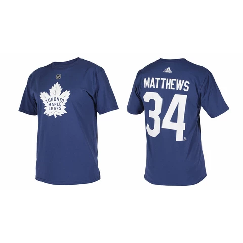 ADIDAS NHL Футболка Взрослая (Серебро) - Tee Toronto Maple Leafs #34 Matthews