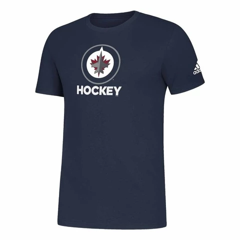 ADIDAS NHL Футболка Взрослая - Amplifier SS Hockey Club Tee Winnipeg Jets S19