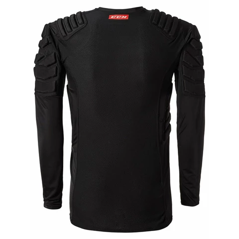 CCM S17 Long Sleeve Black Goalie Padded Shirt SENIOR Maalivahdin Suojapaita