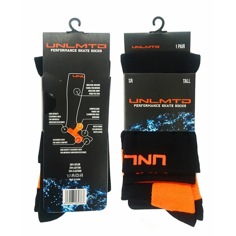 UNLMTD Performance Tall Skate Socks Aikuisten Luistinsukka SENIOR EU40-47 