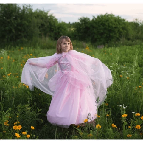 Princess dress and cape pink