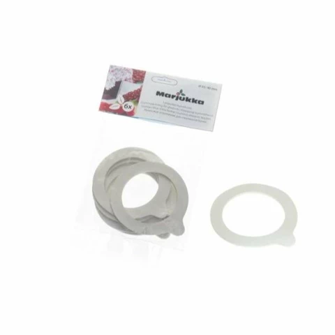 Glass jar rubber seal white