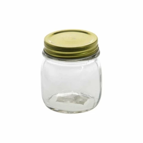 Closed can 0.25L, tin lid glass jar