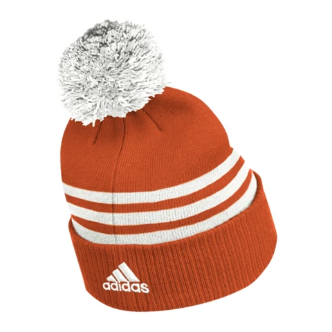 ADIDAS S21 NHL 3-Stripe Cuffed Pom Beanie Pipo Edmonton Oilers