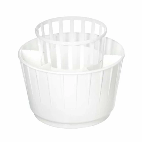 Draining stand round, white