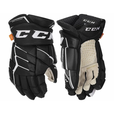 CCM S18 Jetspeed FT1 Gloves SENIOR Hockey Gloves Black White 15&quot;38cm