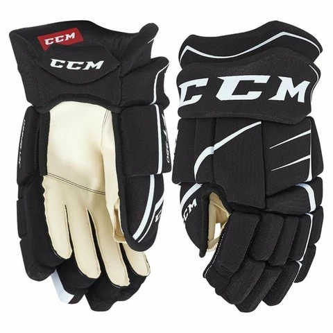 CCM S18 Jetspeed FT370 Gloves JUNIOR Hockey Gloves Black White 12&quot;30cm