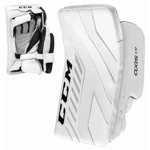 CCM S20 AXIS 1.9 Goalie Blocker INTERMEDIATE White Maalivahdin Kilpi