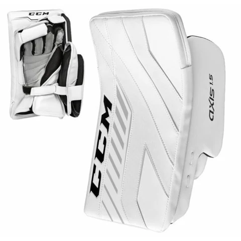 CCM S20 AXIS 1.5 Goalie Blocker JUNIOR White Maalivahdin Kilpi