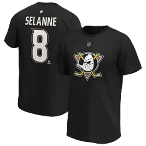 NHL S21 Iconic Name&Number Graphic T-Shirt Anaheim Ducks #8 Selanne T-Paita