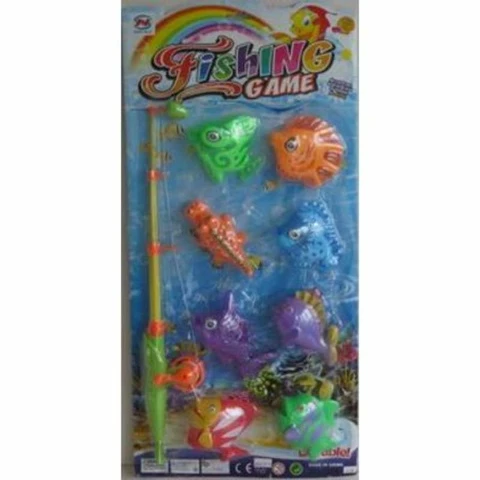 Fishing game with a rod, 8 fish