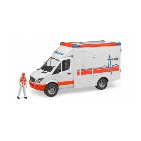 Bruder 2536 MB Sprinter Ambulanssi + Kuljettaja