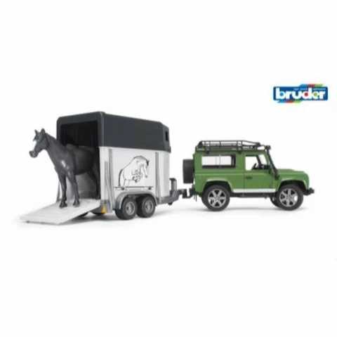 Bruder Land Rover and horse cart
