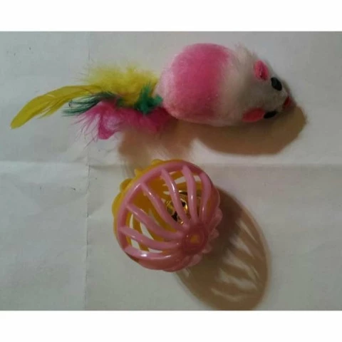  Cat toy mouse and ball