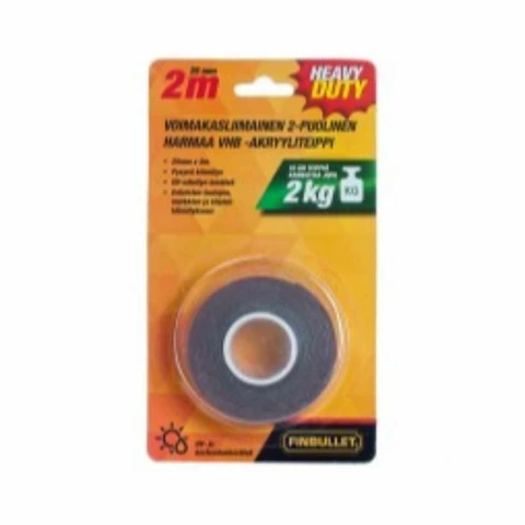 Double-sided tape 25 mm x 2 m gray