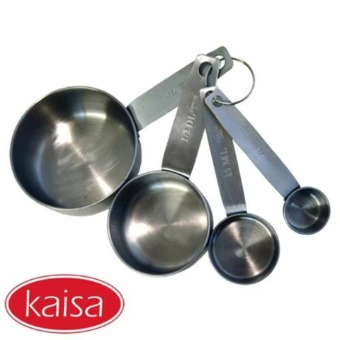 Measuring set stainless steel, 1 dl – 5 ml