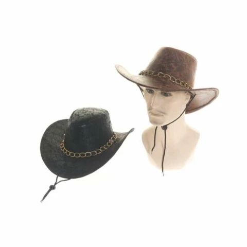 Hattu Cowboy lännenhattu musta tai ruskea
