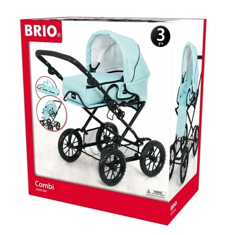 Brio Combi doll&#39;s combination stroller, turquoise