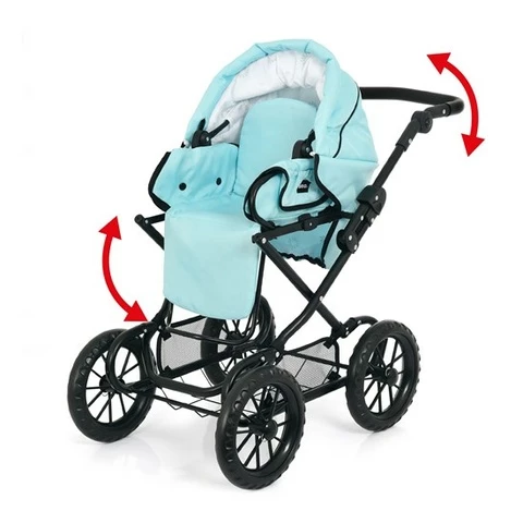 Brio Combi doll&#39;s combination stroller, turquoise