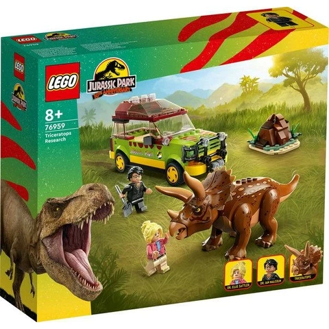 LEGO Jurassic Triceratopsia Tutkimassa