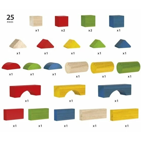 Brio color blocks 25 pcs wooden blocks 30114
