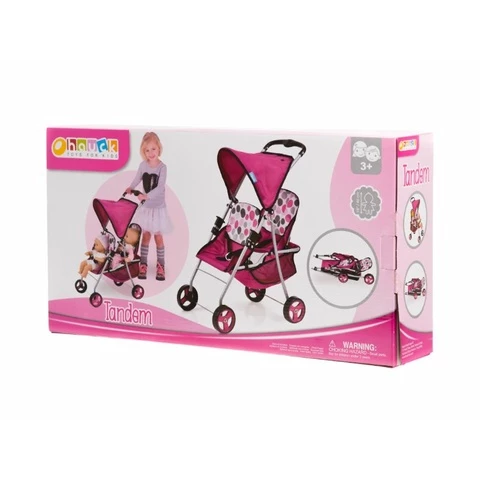 Twin stroller for a doll