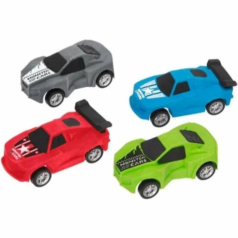 Pyyhekumi auto monstercar erilaisia