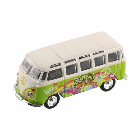Volkswagen Samba Hippie line bus green