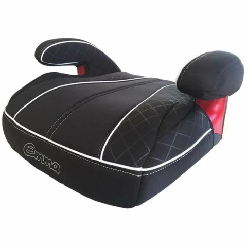 Booster seat for the car + belt lower Emma black leather edge