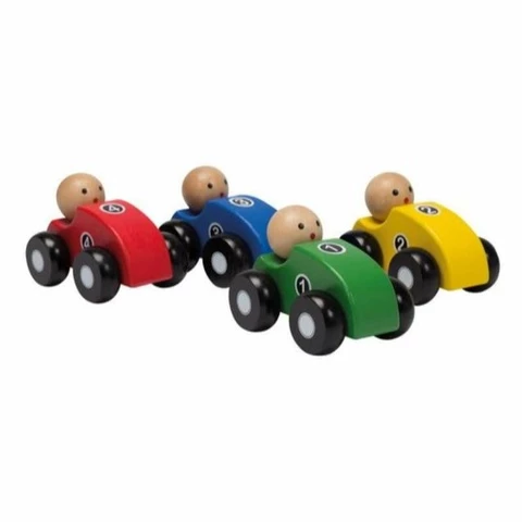 Racing car Joueco 9.5 cm wooden toy
