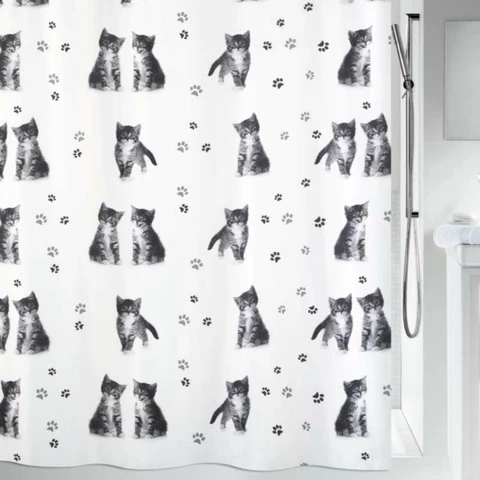 Shower curtain Kitty Paw Spirella 180 x 200 cm