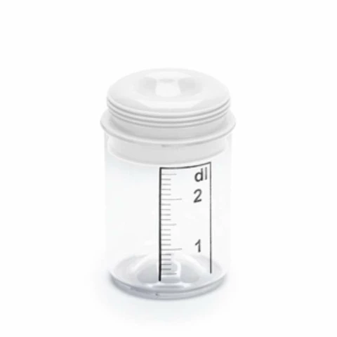 Measuring glass / shaker 0.25 L, with lid