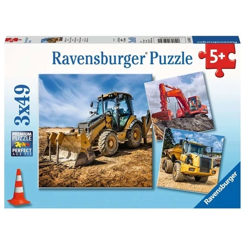 Ravensburger Puzzle 3 x 49 pieces work machines