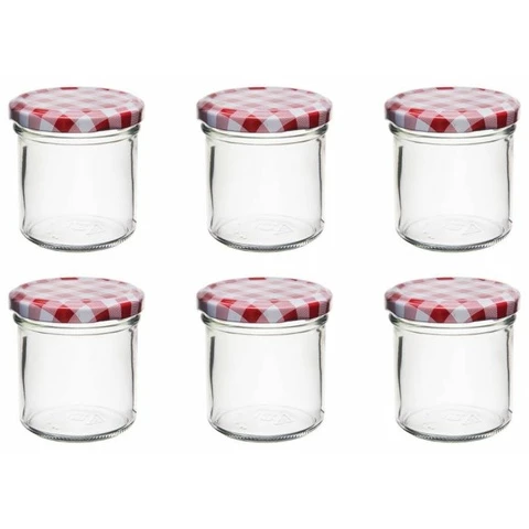 Glass jar set 165 ml 6 pcs