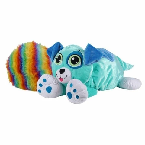 Rainbow Fluffies plush dog big