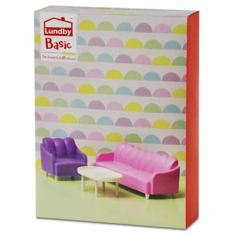 Lundby living room Basic for dollhouse