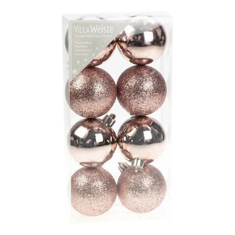 Joulupallo 6 Cm 8kpl/Pkt Lämmin Pinkki
