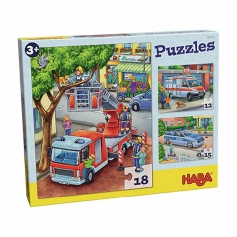  Haba Puzzle 12-18 is burning, emergency vehicles