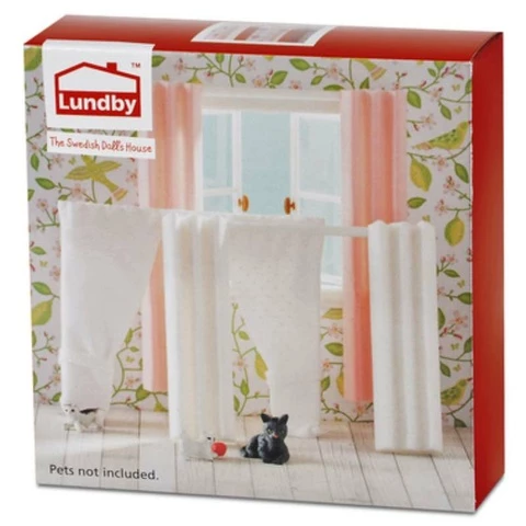 Lundby curtains 3 pcs for doll house