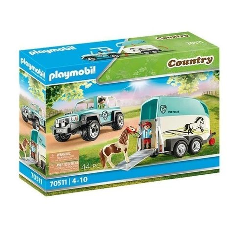 Playmobil Henkilöauto Ja Ponikärryt