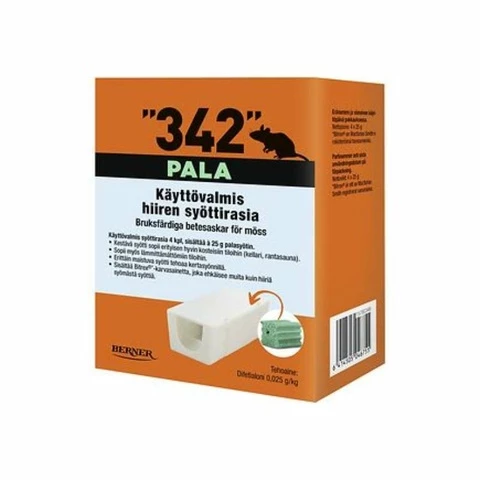 Hiirenmyrkky syöttirasia 4 kpl x 25 g pala