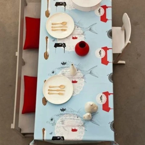 140 cm vahakangas vaaleansininen Dinner