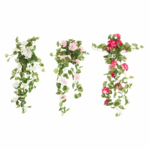Kukka. pelargonia roikkuva 80 cm eri värisiä tekokasvi