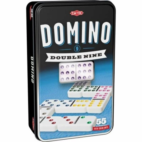 Tactic Domino Double Nine tin box - board game