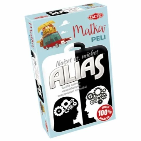 Alias Naiset vs Miehet -lautapeli matkaversio