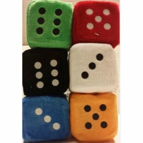 Lottery cube plush 8 cm hair dice different types